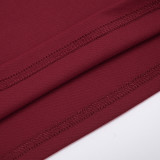 SC Long Sleeve Solid Color Two Piece Shorts Set GSZM-D25ST354