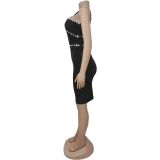 SC Hot Drill Sleeveless Midi Dress BY-7493