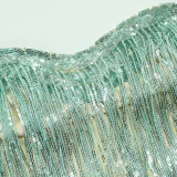 SC Fashion Tassel Wrap Chest Two Piece Skirts Set CYA-901984