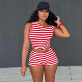 SC Stripe Color Block Sleeveless Tank Tops GFRT-42187SBG