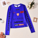 SC Leopard Print Long Sleeve Tops GFRT-DZF2867