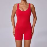 SC Sleeveless Solid Color Sport Romper GQSA-18293