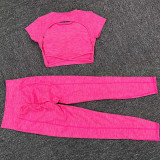 SC Solid Color Backless Yoga Two Piece Pants Set GQSA-71240/46324