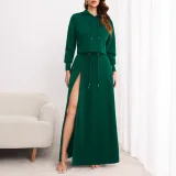 SC Plus Size Solid Color Hooded Two Piece Skirts Set ZDF-31306