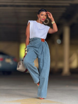 SC Plus Size Fashion Loose Washed Jeans GYLN-1067