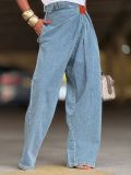 SC Plus Size Fashion Loose Washed Jeans GYLN-1067