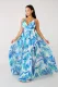 SC Deep V-neck Backless Chiffon Maxi Dress NK-8212