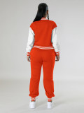 SC Contras Color Single Breasted Two-piece Pants Set FENF-6048