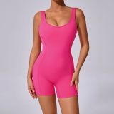 SC Sleeveless Solid Color Sport Romper GQSA-18293