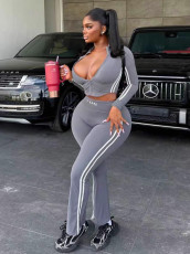 SC Print Sports Long Sleeve Two Piece Pants Set GFCF-1392