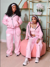 SC Sport Hooded Sweatshirt Two Piece Pants Set GFCF-1398
