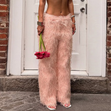 SC Color Plush High Waisted Straight Warm Pants GYME-K25P79675