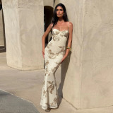 SC Sexy Tie Up Solid Color Maxi Dress GYME-K25D77350