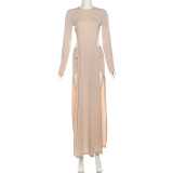 SC Solid Color Irregular Two Piece Skirts Set GYME-K25S79573