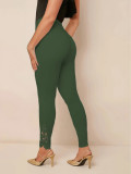 SC Solid Color Lace Patchwork Pants GDYF-3518