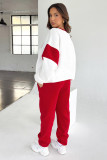 SC Color Block Long Sleeve Sweatshirts Two Piece Pants Set SSNF-211404