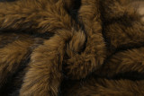 SC Solid Color Furry Slash Shoulder Tops GZJQ-K25L80560
