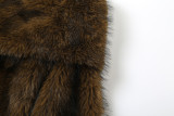 SC Solid Color Furry Slash Shoulder Tops GZJQ-K25L80560