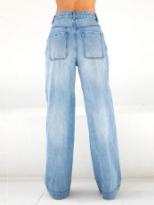 SC Fashion Loose Denim Wide Leg Jeans GSMF-CT3227#