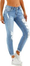 SC Fashion Holes Tight Pencil Jeans GSMF-CT3111#