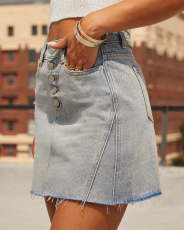 SC Sexy Washed Holes Mini Skirts GSMF-13678#