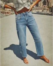 SC Retro Wide-leg Straight Jeans GSMF-ZC2401