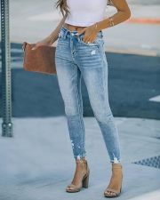 SC Fashion Holes Slim Pencil Jeans GSMF-ZT3112#