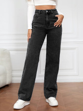 SC Casual High Waist Straight Jeans GSMF-ZZP2633#