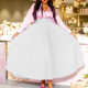 SC Plus Size High Waist Press Pleated Half Body Skirt(With Belt) GATE-D293P