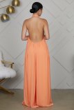 SC Sleeveless Chiffon Loose Backless Jumpsuit GYLY-9342