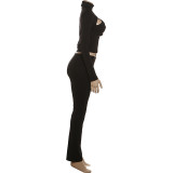 SC Long Sleeve Hollow Out 3 Piece Pants Set DLSF-K25S80437