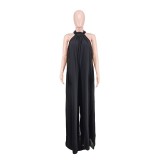 SC Sleeveless Chiffon Loose Backless Jumpsuit GYLY-9342