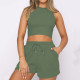 SC Solid Color Sleeveless Two Piece Shorts Set YMZY-PP0028