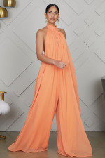 SC Sleeveless Chiffon Loose Backless Jumpsuit GYLY-9342