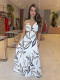 SC Print Backless Tie Up Sling Maxi Dress GYLY-10360