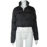 SC Solid Color Long Sleeve Warm Bread Coat GSZM-A20504T