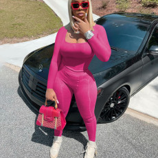 SC Long Sleeve Solid Color Two Piece Pants Set YD-YM009-D1