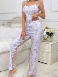 SC Plus Size Sleeveless Long Pants Sexy Strapless Loungewear Set GJZY-y1316