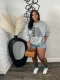 SC Letter Print Long Sleeve Sweatshirt SFY-797