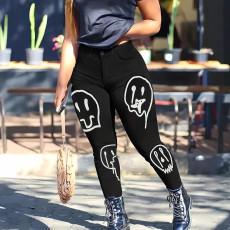 SC Halloween Skull Print Jeans GXJF-23707