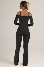 SC Off Shoulder Solid Color Jumpsuit GXYF-0488