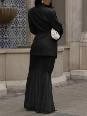 SC Solid Color Mesh Two Piece Skirt Set AIL-332