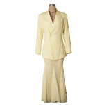 SC Solid Color Mesh Two Piece Skirt Set AIL-332