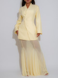 SC Solid Color Mesh Two Piece Skirt Set AIL-332