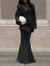 SC Solid Color Mesh Two Piece Skirt Set AIL-332