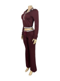 SC Fashion Sport Long Sleeve Two Piece Pants Set CH-25056