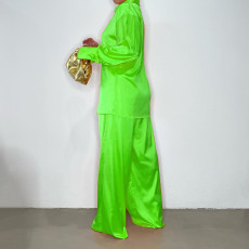SC Solid Color Long Sleeve Shirt Pants Suit FYWF-YW0613