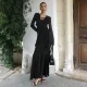 SC Long Sleeve Ruffles Maxi Dress XEF-K25D80869