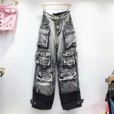 SC Gradient Color Casual Loose Jeans GSYI-3211