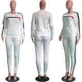 SC Plus Sizei Fashion Long Sleeve Sport Two Piece Pants Set ONY-6040